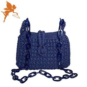 MILENA KNAUSS Hand Crochet bag with Chain Strap